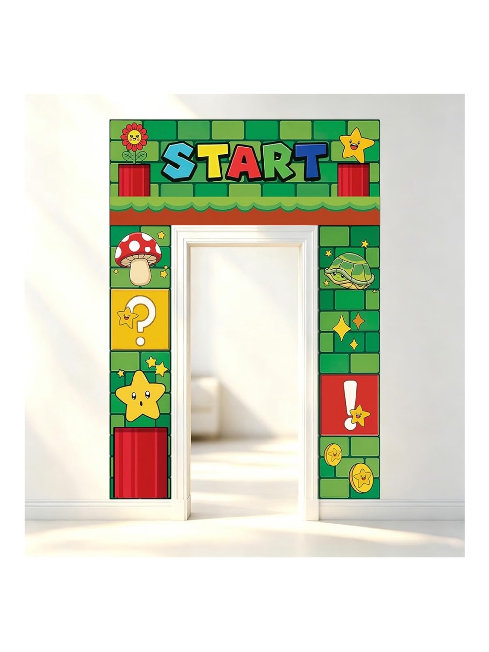 Super Mario 'START' Doorway Banner - Playful Gamer Theme
